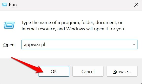 How to Fix Epic Games Launcher Connection Error on Windows 11? 11 open programs and features using Run box
