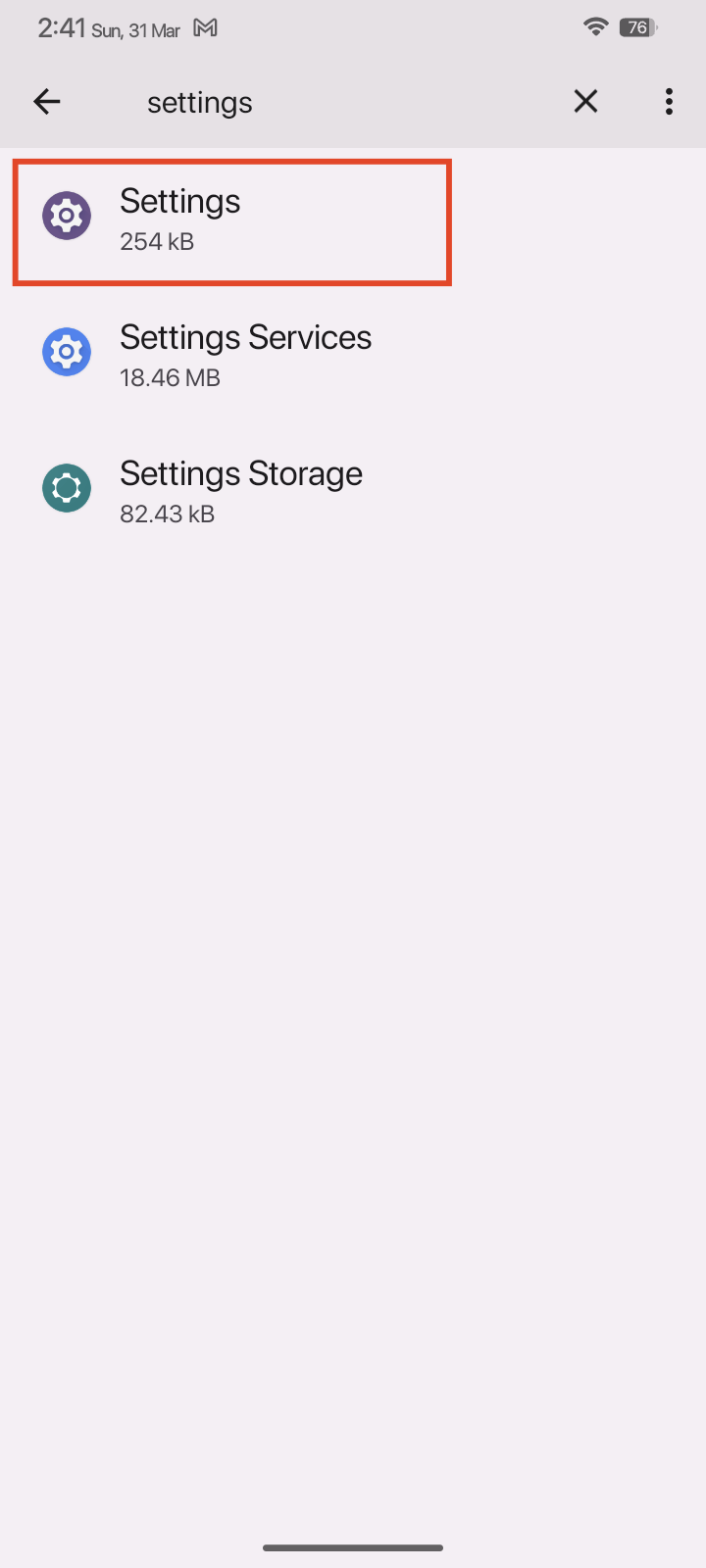 How to Fix Android Screen Rotation Not Working 18 open the Settings app info