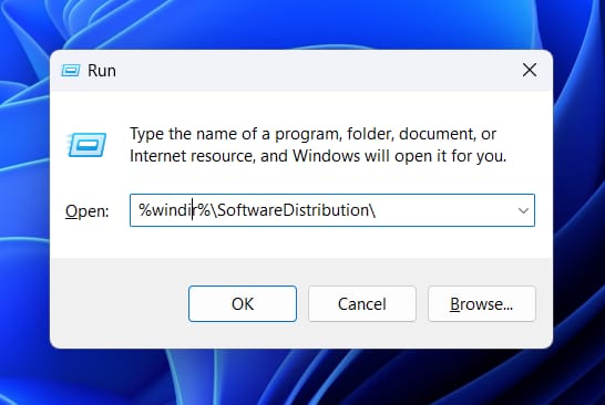 How to Clear Update Cache on Windows 11 4 open the software distribution folder