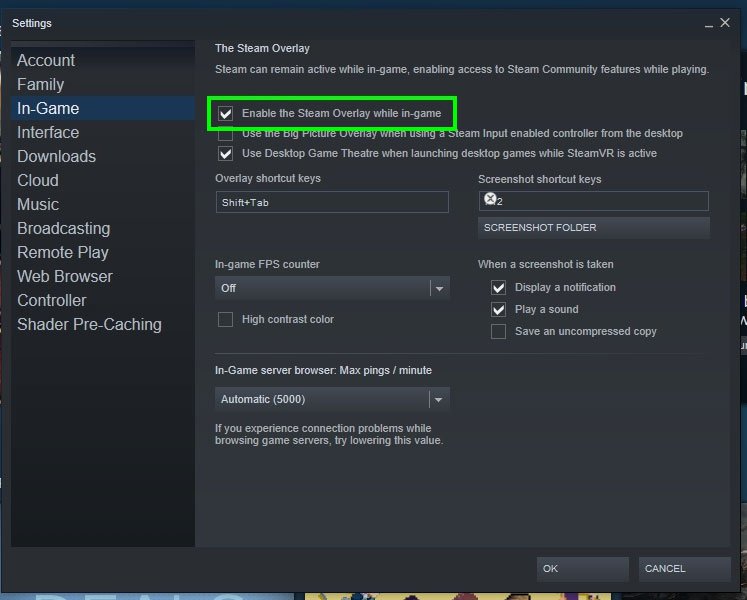 Disable Steam Overlay
