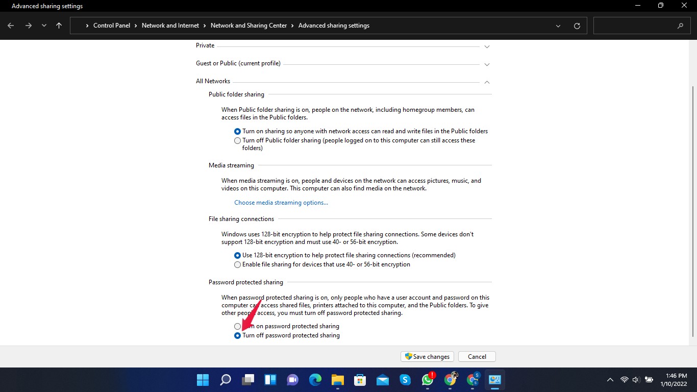How to Fix Windows 11 Cannot Access Shared Folder Error? 14 password-protected-sharing