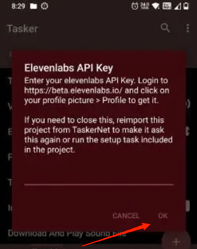 How to Use Voice Control With ChatGPT on Android? 9 paste the Eleven Labs API key in the text area