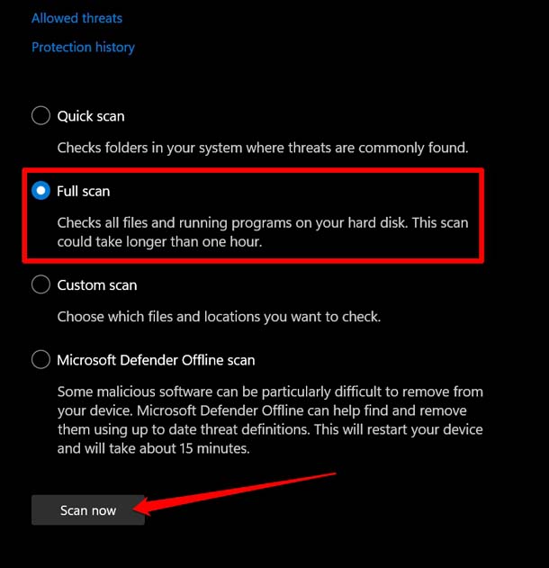 How to Fix Slow File Transfer Speed on Windows 11? 9 perform full system scan Windows