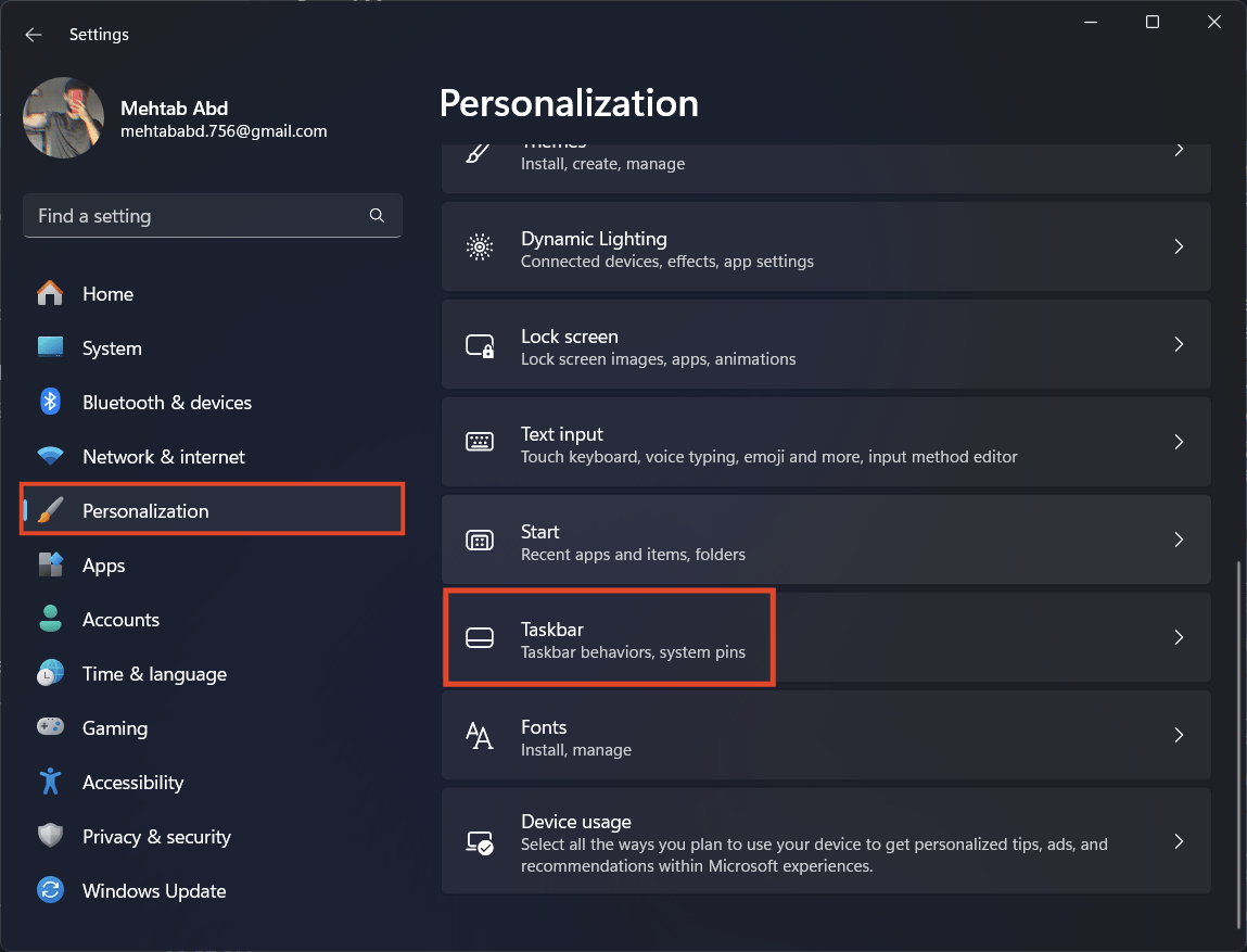 How to Display Seconds in Taskbar Clock on Windows 11 2 personalization - taskbar
