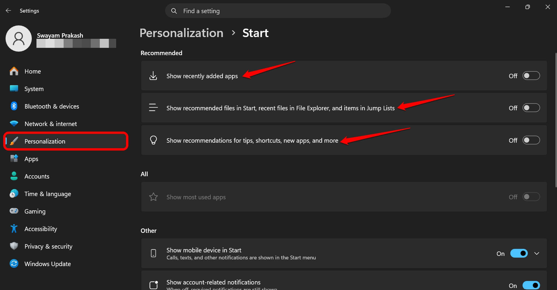 I was using Windows 11 wrong and these 10 default settings were the problem 12 personalize start menu windows 11