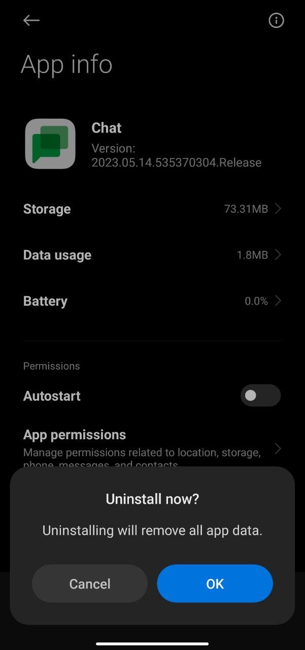 How to Fix Google Chat Not Working on Android? 16 Uninstall and Reinstall the app