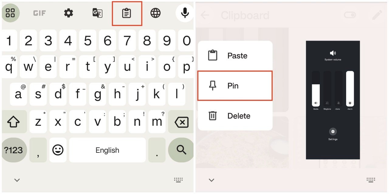 How to Copy and Paste Photos on Android 12 pin an image on the clipboard