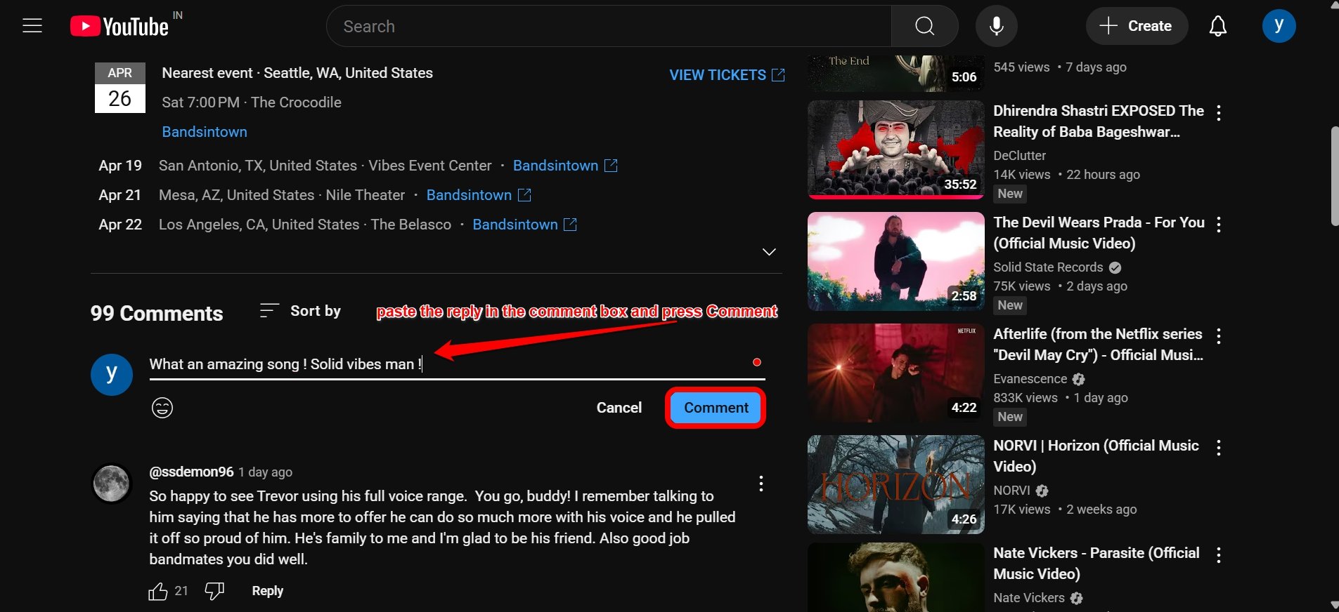 How to Fix YouTube Comment Showing Black Text in Dark Mode? 6 post a comment on YouTube