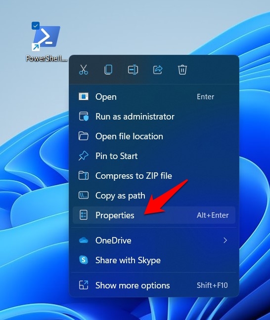 How to Open PowerShell as Admin Default in Windows 11? 11 powershell shortcut properties