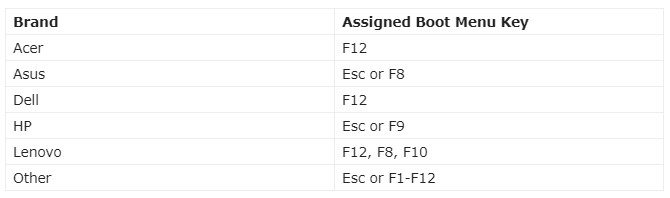 How to Fix Boot Error 0xc0000098 in Windows 10? 3 pre-assigned button to open the Boot Options menu