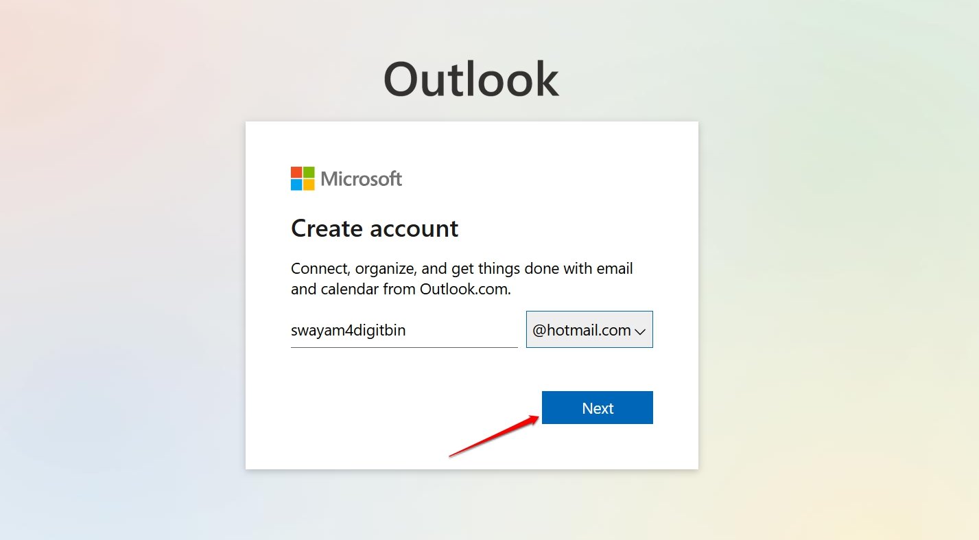 Here's How You Can Make a Hotmail Email Account? 5 press Next on hotmail new email creation page
