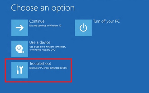 How to Fix Boot Error 0xc0000098 in Windows 10? 5 press the 'Troubleshoot' option