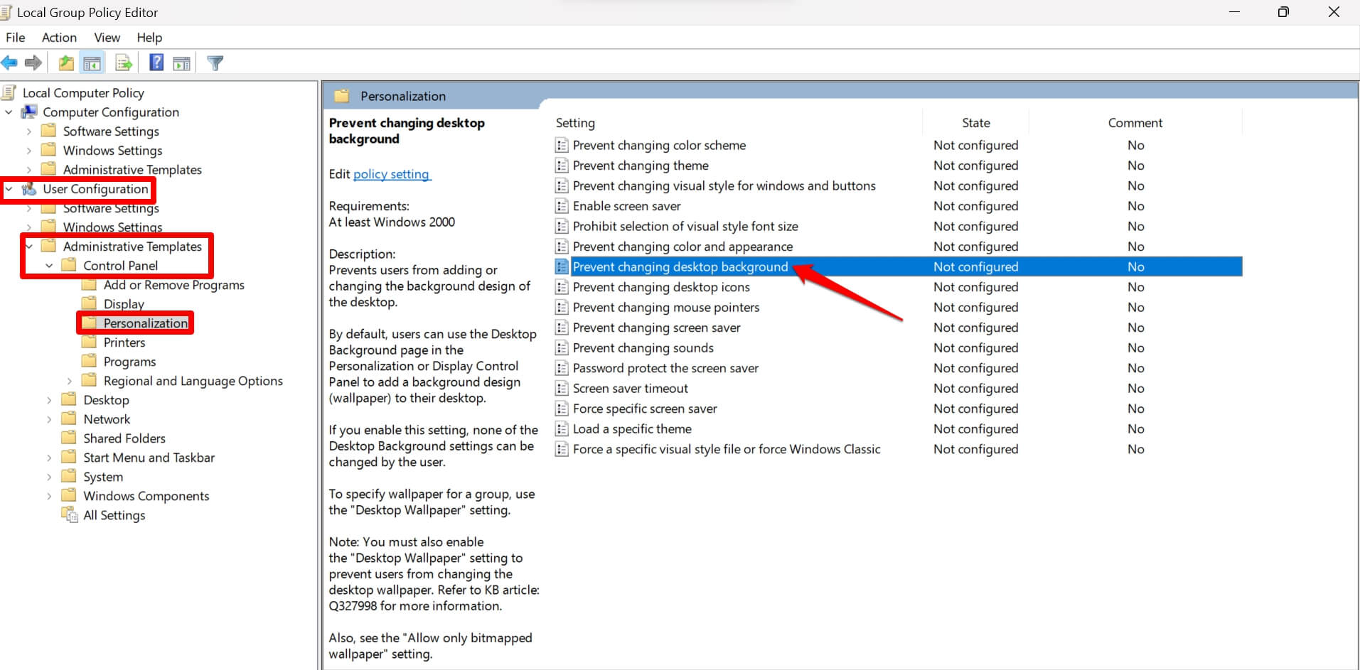 How to Fix Unable to Change Desktop Background on Windows 14 prevent changing desktop background