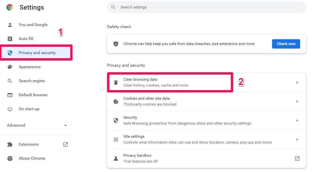 How To Fix Imgur Not Working on Chrome Browser? 7 Privacy and Security option