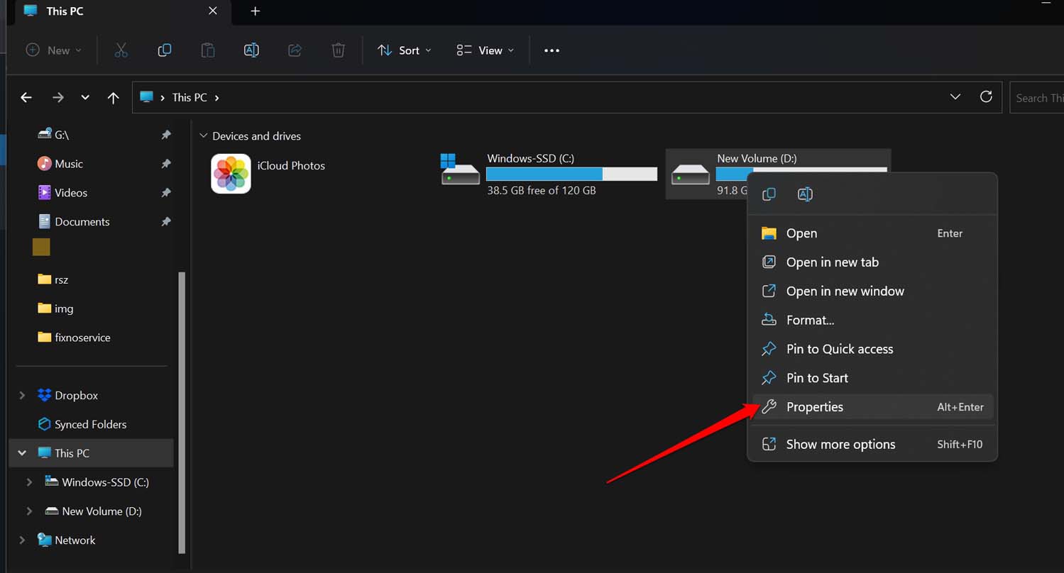 How to Fix 'Location is Not Available' Error in Windows 11? 3 properties of hard drive