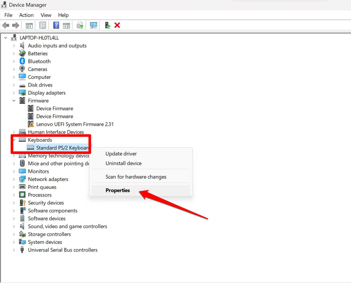 How to Fix Windows PC Randomly Waking Up from Sleep? 9 properties of keyboard