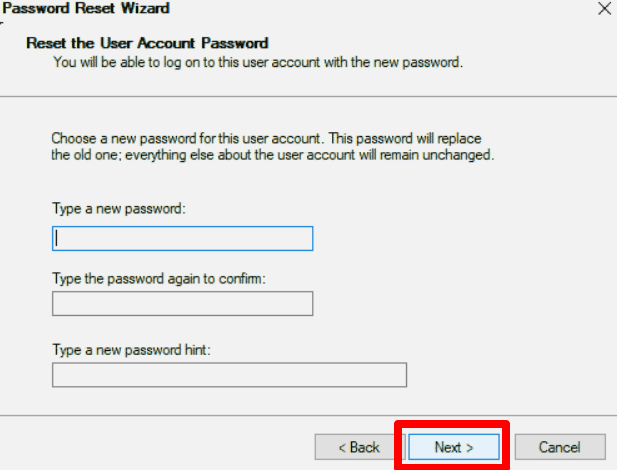 How to Reset Forgotten Windows Administrator Password? 10 new password and rewrite it to confirm