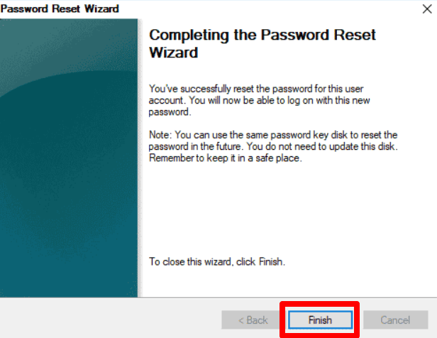 How to Reset Forgotten Windows Administrator Password? 11 Finish