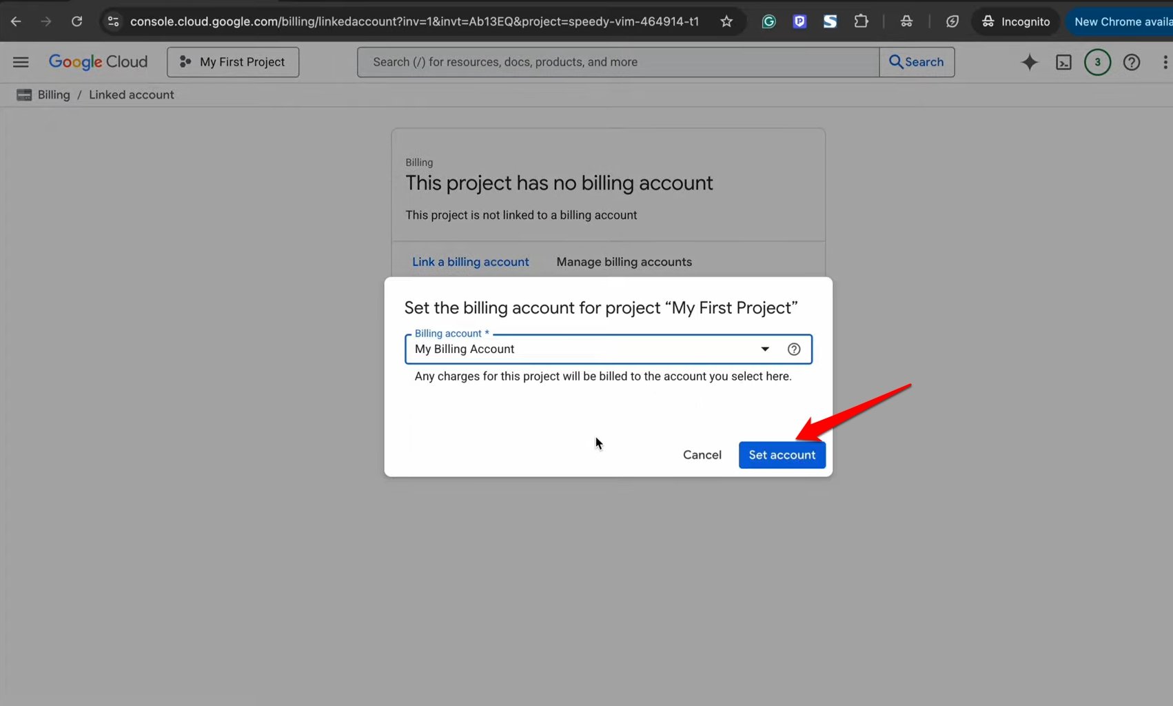 Google VEO 3 FREE for 90 Days! Step-by-Step Guide 33 re enable Google cloud billing account