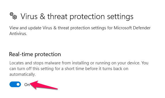 Disable Antivirus and Firewall Program