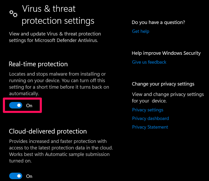 How to Fix Hazel Sky Keeps Crashing on PC? 17 Disable Real-Time Protection
