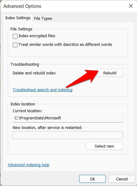 How to Fix Windows 11 Search High CPU Usage? 16 rebuild search index windows 11