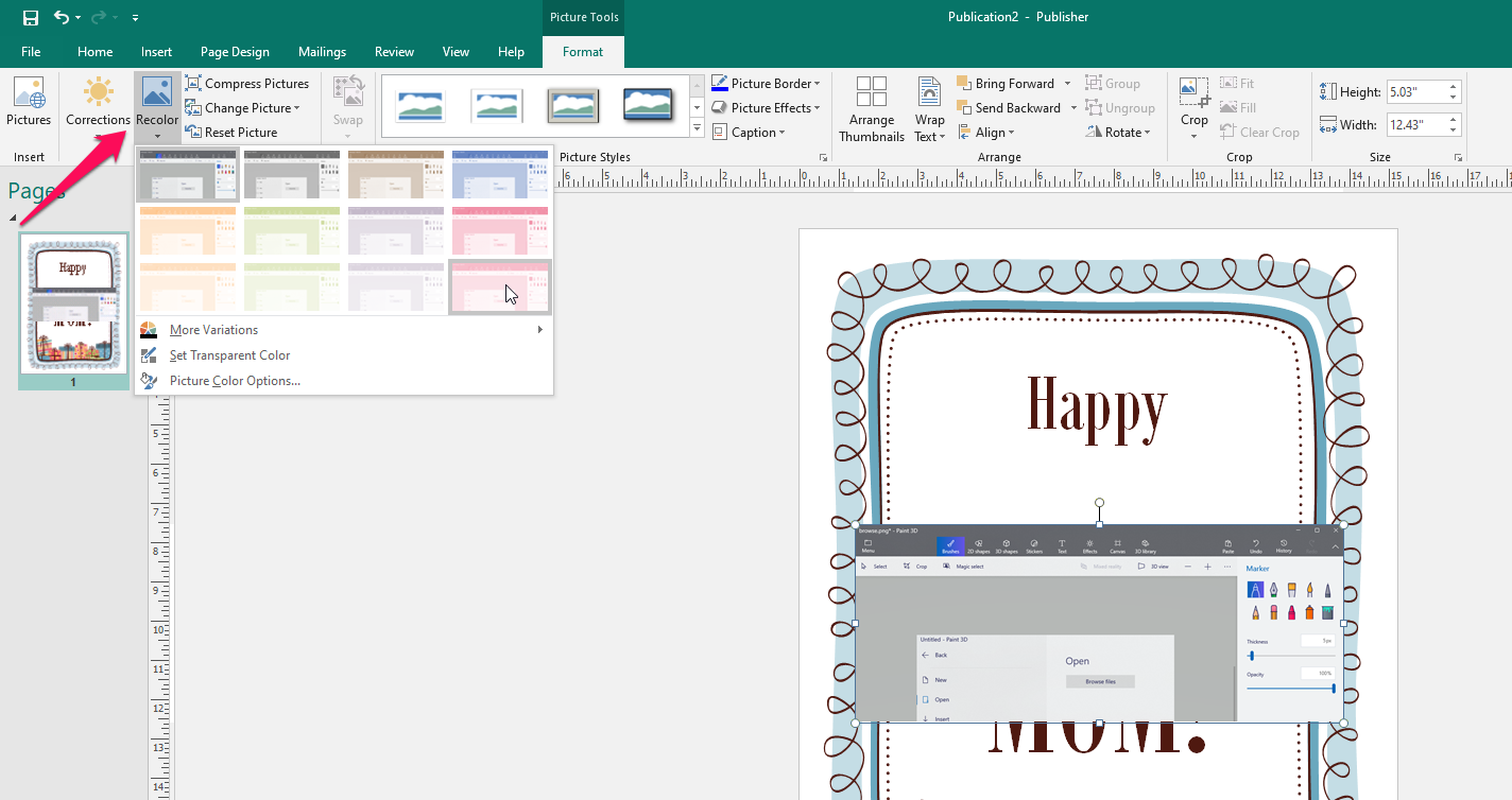 How to Make an Image Transparent on Windows and Mac? 5 Using Microsoft Publisher