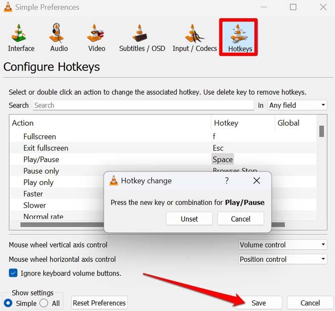 How to Fix VLC Shortcuts Not Working Problem in Windows 11? 19 reconfigure the VLC shortcuts