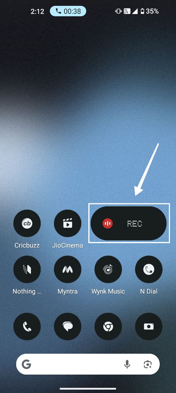How to Record Calls on Nothing Phone 5 record a call using the widget