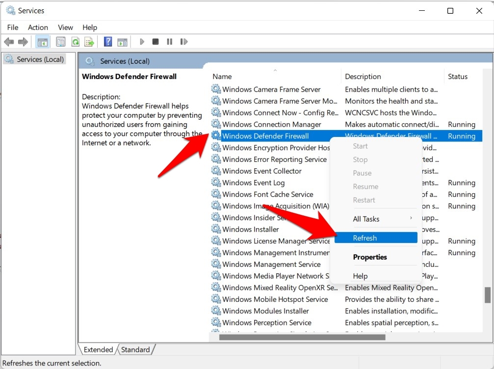 How to Fix Windows 11 Defender Security Keeps Turning OFF? 11 refresh windows defender firewall service