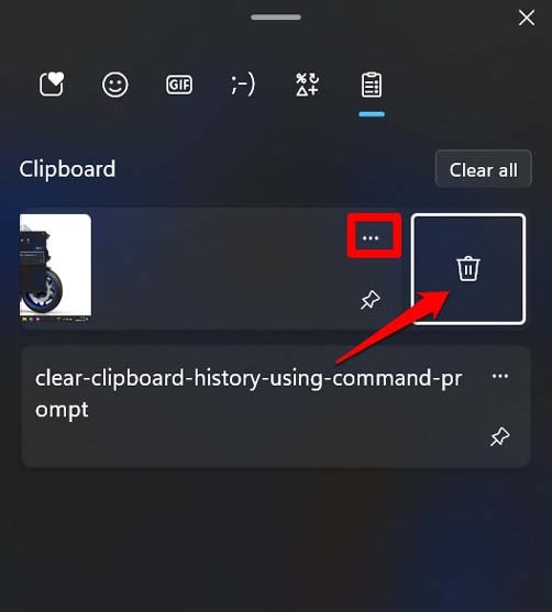 Top 6 Ways to Clear the Clipboard History in Windows 11 11 remove individual item on clipboard