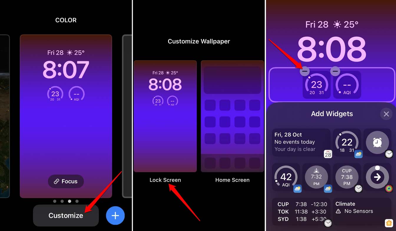 How to Fix Depth Effect Wallpaper Not Working on iPhone? 6 remove lock screen widget