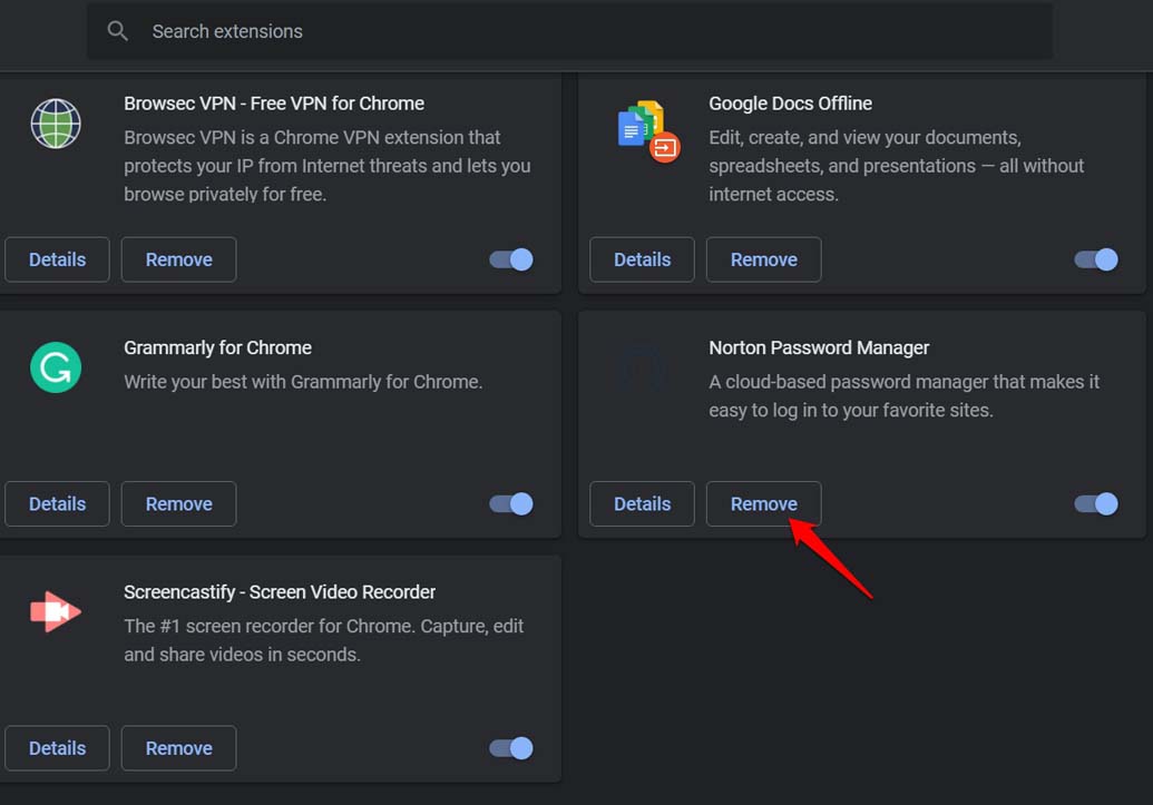 How to Fix Google Chrome Not Saving Passwords on PC? 19 remove password manager extension from Chrome