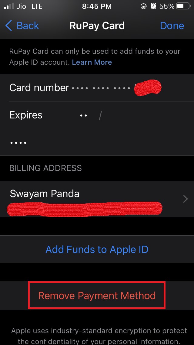 How To Fix App Not Available Error on App Store in iPhone? 8 remove payment method
