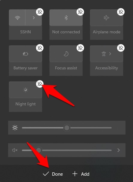 How to Customize Action Center Shortcuts on Windows 11? 6 remove quick setting windows 11 action center