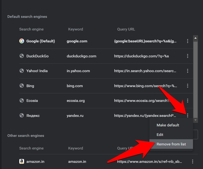 Fix Google Search Not Loading in Chrome Browser Windows 3 remove search engine from chrome
