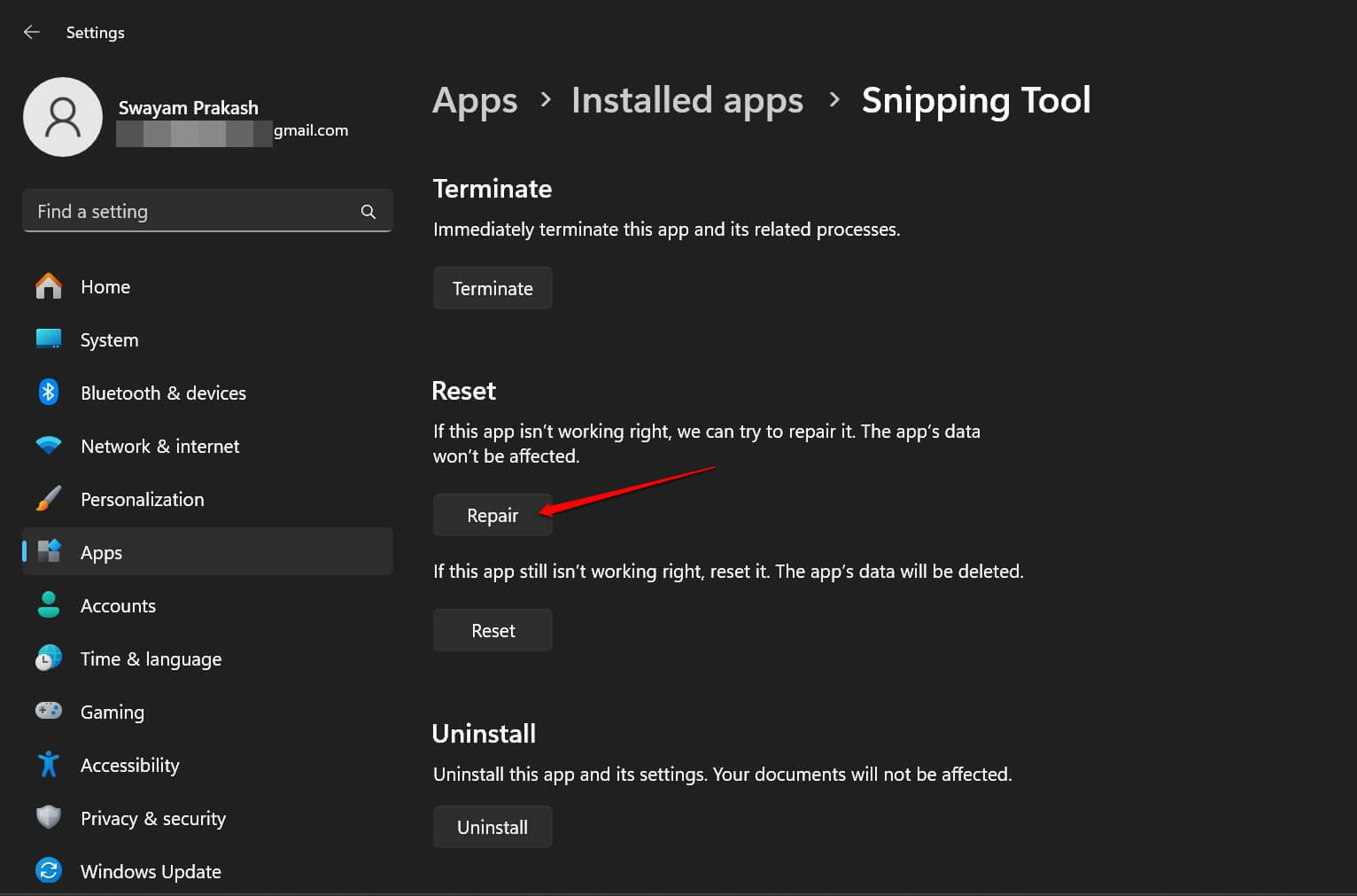 How to Fix Recording Stopped Error in Snipping Tool for Windows 11? 16 repair snipping tool
