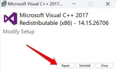 How to Fix 'Compressed (Zipped) Folder Is Invalid' Error on Windows 11? 12 repair visual C plus plus library