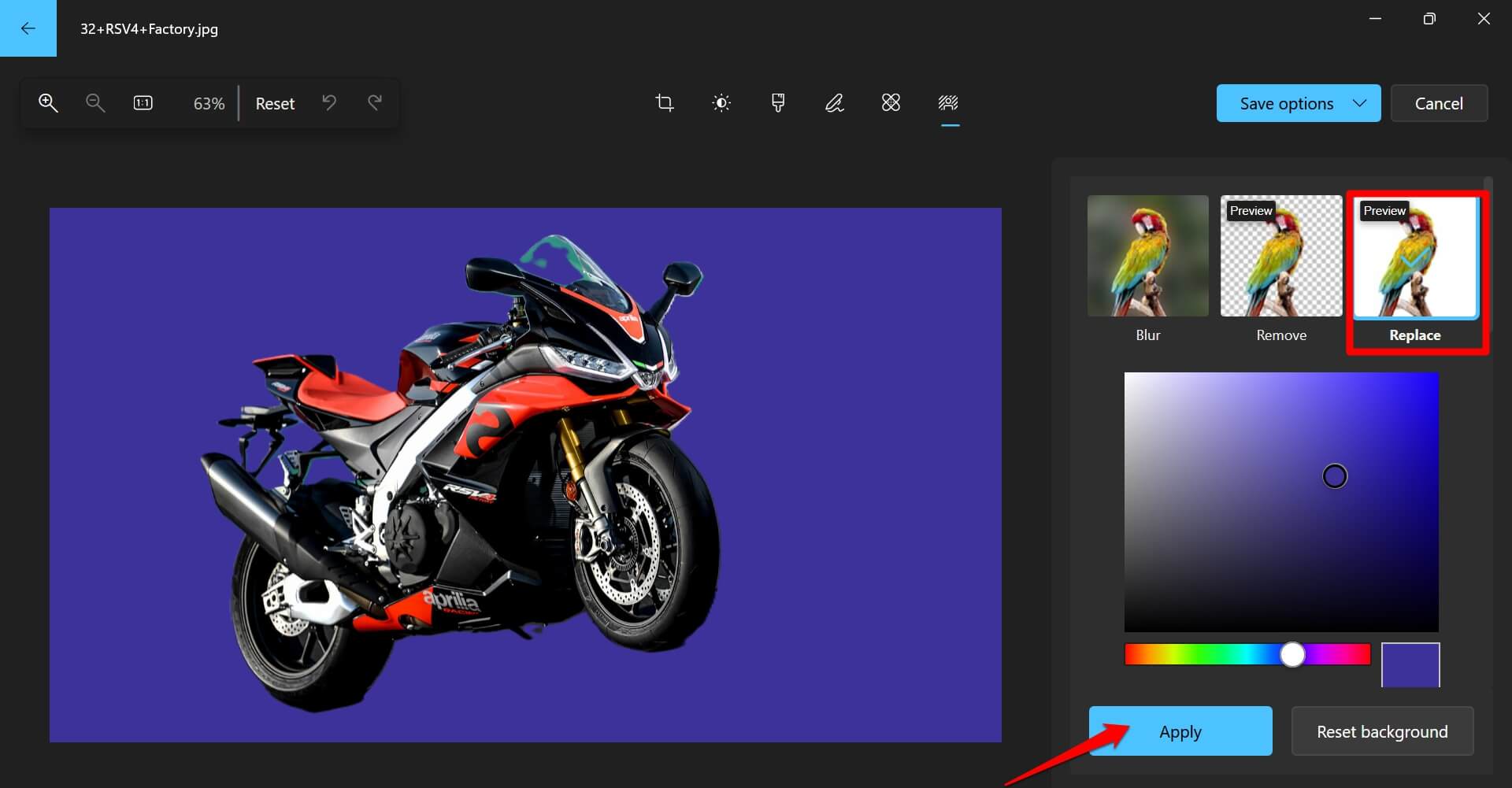 How to Make Background Transparent in Windows Photos App 17 replace the background of an image with solid color