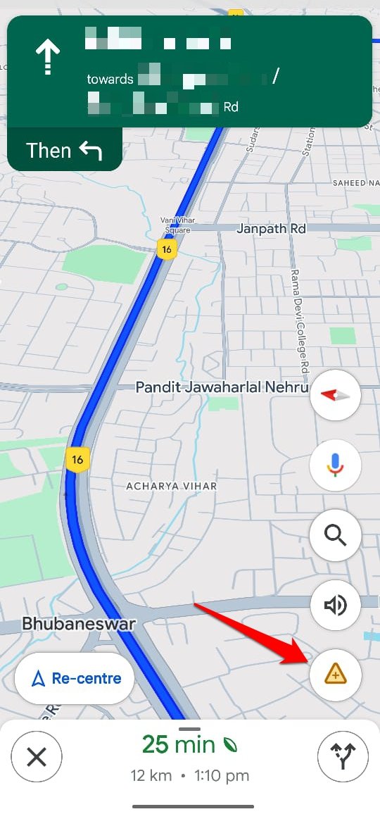 What Do Various Google Maps Icons and Symbols Mean 16 report an incident on the route in Google Maps