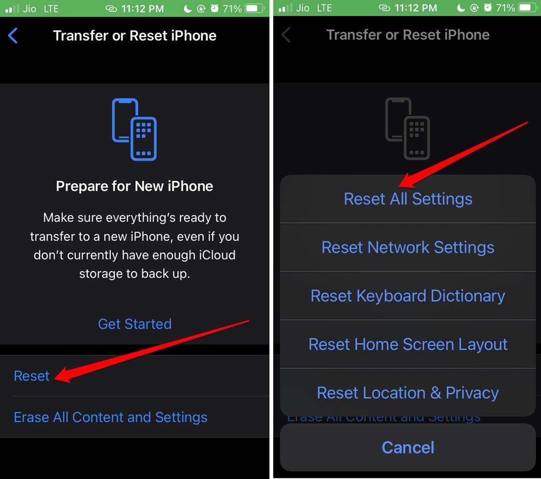 How to Fix iPhone Camera Not Focusing 9 reset all settings