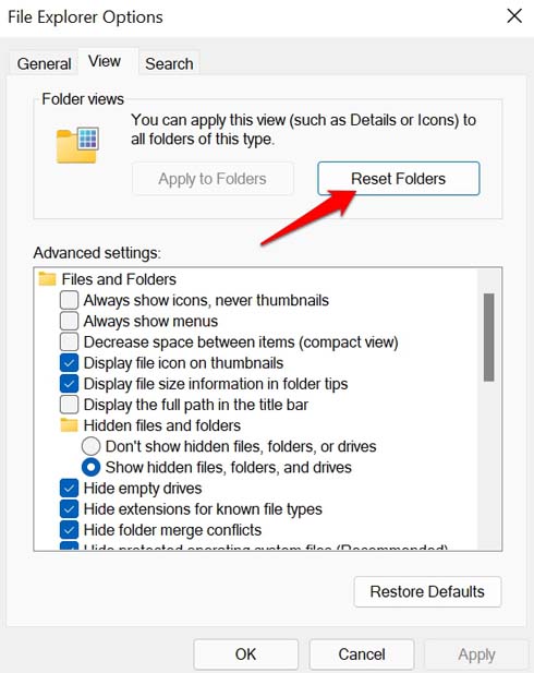 Photos Not Showing Thumbnail in Windows 11: How to Fix 12 reset folders