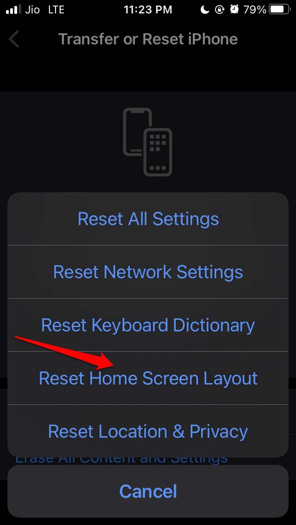 How to Fix Camera Icon Missing on iPhone? 12 reset home screen layout