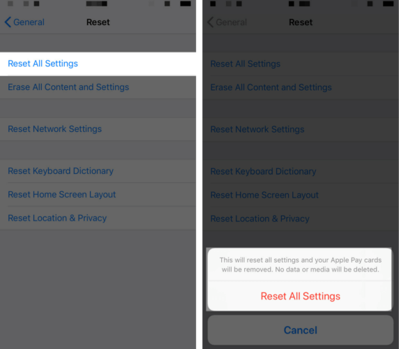 Fix iPhone Won't connect to the app store 3 reset settings