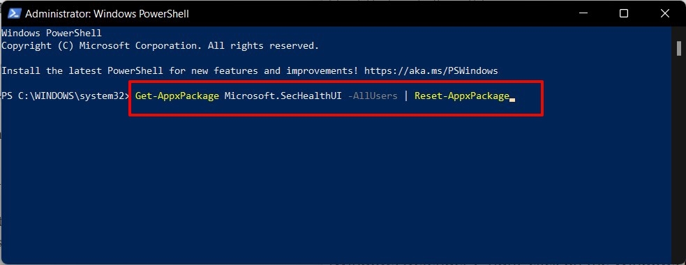 How to Fix Windows 11 Defender Security Keeps Turning OFF? 12 reset-windows-defender-via-powershell