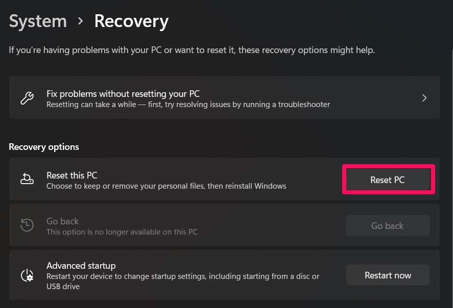 How to Fix Unable to Access Windows Security? 10 Reset Your PC