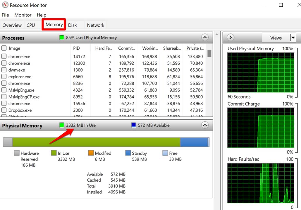 How to Fix Memory Leak in Windows 11? 3 resource monitor memory usage check