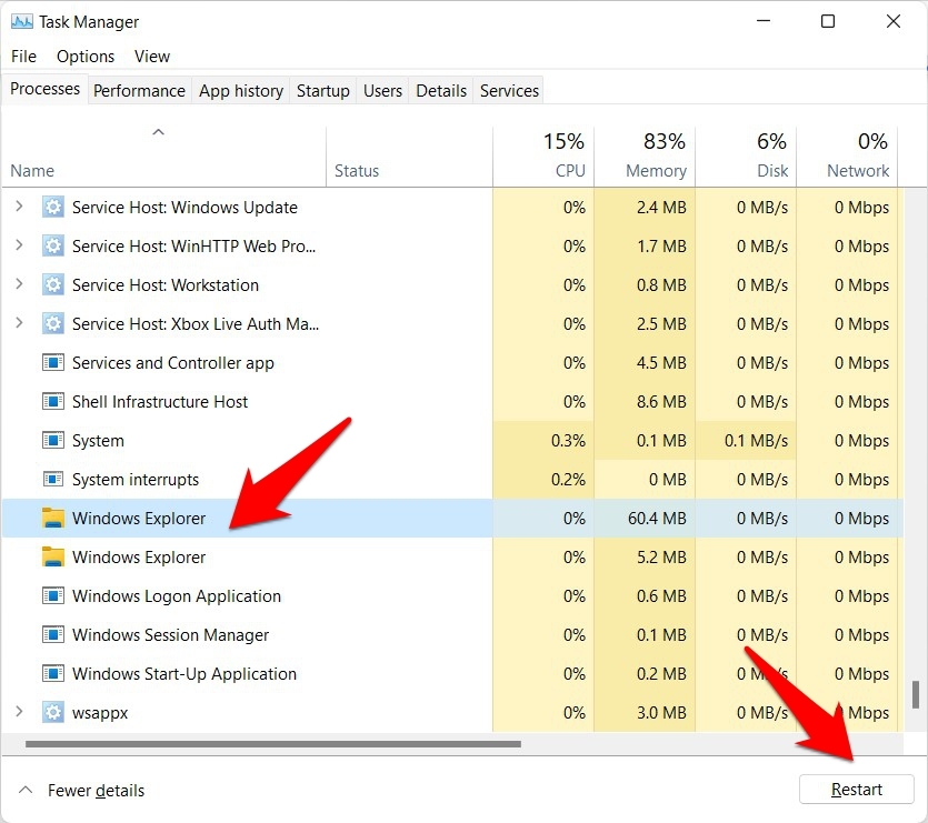 How to Customize Action Center Shortcuts on Windows 11? 8 restart windows 11 taskbar using task manager
