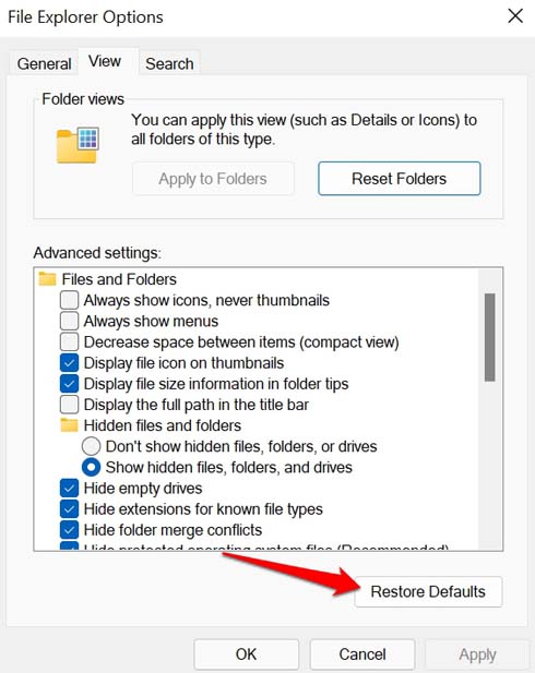 Photos Not Showing Thumbnail in Windows 11: How to Fix 13 restore defaults
