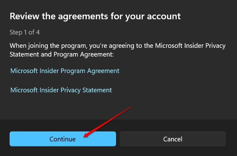 How to Create AI Images in Paint on Windows 11 5 review the insider program agreement